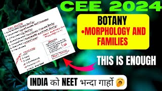 Enough😎 For CEE 2024 • Morphology And Families Of Angiosperm• cee entrancepreparation [upl. by Ahsieyt748]