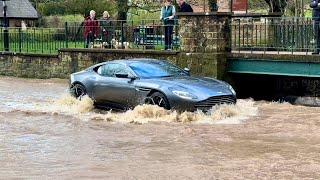 WOULD YOU RISK TAKING YOUR ASTON MARTIN DB11 THROUGH A FLOOD  kenilworth Ford Flood  part 1 [upl. by Enyal]