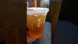 Ice green tea at dunkin donut [upl. by Eelyah]