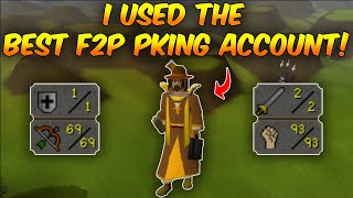 I USED The Best F2P PKING PURE ACCOUNT In F2P PKING OSRS [upl. by Marabel780]