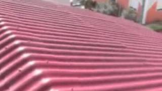 spray painting asbestos roof [upl. by Nekcerb243]