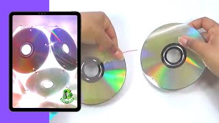 LÁMPARA Fácil con CDs  DECORA tu Cuarto RECICLAJE Ecobrisa [upl. by Strang]