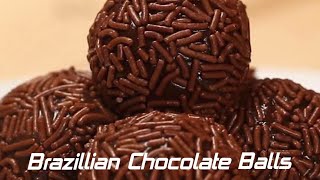 SuperEasy Brazilian Chocolate Truffles Made With Only 4 Ingredients  Brigadeiro Recipe [upl. by Anairo828]