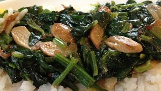 Sauteed Garlic Spinach  Healthy Cooking Healthy Spinach [upl. by Ettevey]