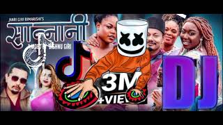 sannani 🎧  sannani new nepali dj remix song  tiktok viral song 20222080dj santosh [upl. by Maggee]