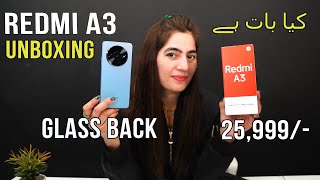 Redmi A3 unboxing amp Review Stunning Glass DesignSmooth 90HZ Display [upl. by Dirgis]