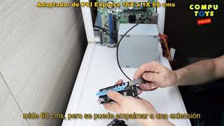 EPE04Z Adaptador de Tarjeta PCIe 16X a Slot PCIe 1x externo COMPUTOYS UNILAGO [upl. by Jacie772]