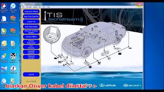 100 WORKS INSTALL MINI VCI TECHSTREAM V1300022 WINDOWS 7 32BIT [upl. by Isyed]