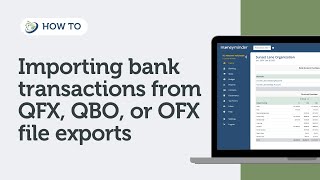 Importing bank transactions from QFX QBO or OFX file exports  MoneyMinder [upl. by Sallee830]