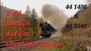 Da bebt die Erde  44 2546  44 1486 wuchten schweren Güterzug über die Oberhofer Rampe [upl. by Eniamrehs307]