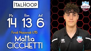 Mattia Cicchetti  Finali Nazionali U15 2024  MVP 3° giornata [upl. by Harrow]