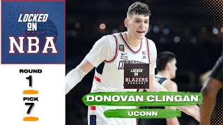 Portland Trail Blazers Draft Donovan Clingan in 2024 NBA Draft [upl. by Winograd]