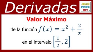 EXTREMOS ABSOLUTOS DE UNA FUNCIÓN EN UN INTERVALO  Ejercicio 2 [upl. by Leshia]