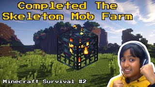 I completed the skeleton Mob Farm in my Survival World [upl. by Yarased]