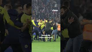 Football  12 arrestations en Turquie après la bagarre générale en marge de TrabzonsporFenerbahçe [upl. by Enomar]