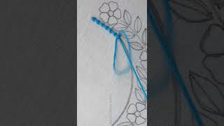 Most beautiful palestrina stitch tutorial sewing roundneck viral embroiderydesign best [upl. by Quince]