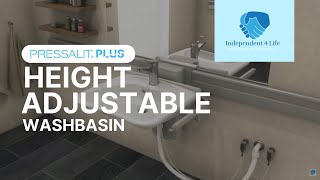 Pressalit PLUS Height Adjustable Basin Overview [upl. by Odrick]