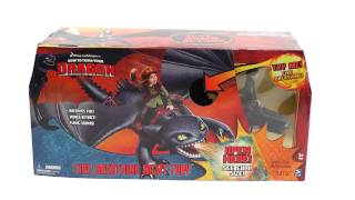 How To Train Your Dragon Fire Breathing Night Fury Figure [upl. by Lilithe208]