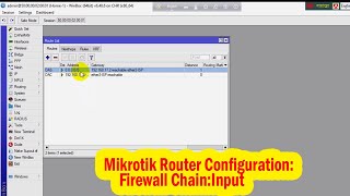 How to configure Firewall in Mikrotik firewall Input chain [upl. by Annaig]