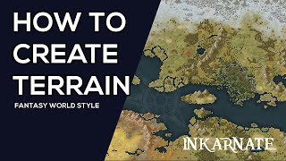 How to Create Terrain Fantasy World  Inkarnate Stream [upl. by Ermin]