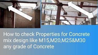 how to check Properties for Concrete mix design like M15M20 M25ampM30 any grade of Concrete [upl. by Nalyak]