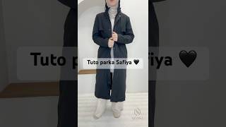 Tuto parka Safiya noir 🖤mneyssa modestfashion outfit parka parkafemme [upl. by Enawd]