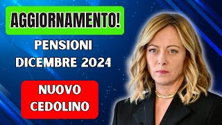 AGGIORNAMENTO❗️PENSIONI DICEMBRE 2024 TREDICESIMA E BONUS INCLUSI [upl. by Westland]