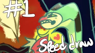 Speed Draw  Holymotherstamps  Oct 30 2023  Mammon vs Ozzie amp Fizz [upl. by Ahsaeyt]