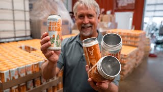 Filling Cans on a Mobile Canning Line  Superstition Meadery [upl. by Gwendolen]