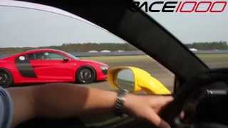 Ferrari 458 Speciale vs Audi R8 V10plus tuned  ROLL RACE [upl. by Iona]