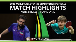 Anders Lind vs Noshad Alamiyan  MS R32  2023 ITTF World Table Tennis Championships Finals [upl. by Nylassej]