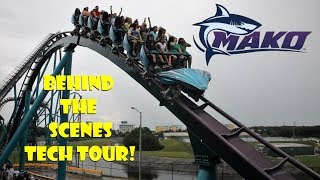 SeaWorld Orlando National Roller Coaster Day Mako Tech Tour GO BEHIND THE SCENES OF MAKO [upl. by Garbe]