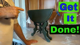 Drop Leaf Table Refinish Get It Done Challenge [upl. by Kath]