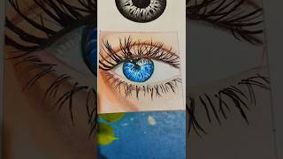 How to draw a hyper realistic eye 👁 shortvideo art realistic [upl. by Ear]