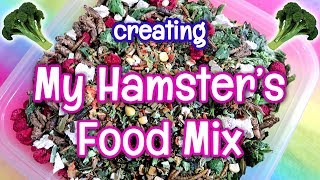 Creating Kashis Homemade Food Mix  Hamster Diet [upl. by Langill]