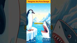 Penguins Are Pure Savage Creatures 🤯  shorts facts hindifacts animals science [upl. by Airasor285]