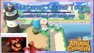 Castanet  a nautical themed Animal Crossing New Horizons Island Tour [upl. by Sammer223]