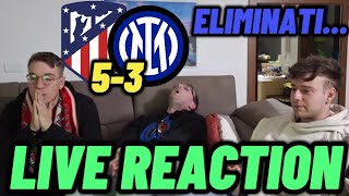 DISASTRO INTER AI RIGORI😱 ATLETICO MADRIDINTER 53 d c r  LIVE REACTION  I FRATELLI DEL CALCIO [upl. by Hearn19]