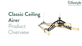 Classic Ceiling Airer Product Overview  Lifestyle Clotheslines [upl. by Potts834]