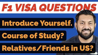 USA Visa Interview Question and Answers for F1 Students • Part 1 [upl. by Mcmath253]