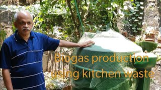 Natural biogas production using kitchen waste [upl. by Suiramed991]