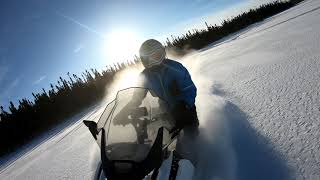 SkiDoo Expedition Sport Gen 4 carving snow [upl. by Anaigroeg]