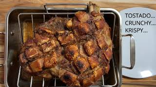 Como hacer Pernil de Cerdo asado al horno  Roasted Pork  asado facil [upl. by Mitchael]