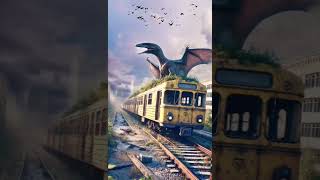 The Pteranodon Attack the Train 😱 ai discovery nature [upl. by Ramos250]