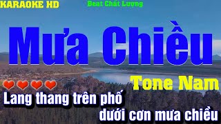 Karaoke Mưa ChiềuSlow RocklTone Nam l Beat phối mới chất lượngnhạc thời xưa để đời cực haydễ hát [upl. by Aisel]