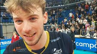 Ferre Reggers dopo la vittoria in gara 2 di semifinale play off [upl. by Asor]