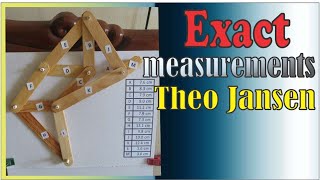 Theo Jansen EXACT MEASUREMENTS [upl. by Hebert]