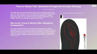 Thermic Warme Füße Beheizbare Einlegesohle für jeden Schuhtyp [upl. by Phelia]