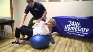 Physical Therapy Exercises for Seniors Ball Exercises  24Hr HomeCare [upl. by Wordoow914]