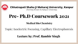 Isoelectric Focusing Capillary Electrophoresis Medical Bio Chemistry CSJMU Kanpur [upl. by Olds436]